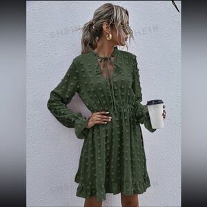 Shein Swiss dot A line dress Small